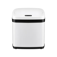 Devanti 15L Motion Sensor Bin Touchless Bins Soft-Close Rubbish Trash Can White