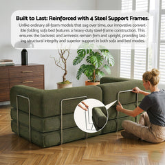 Artiss Convertible Folding Sofa Bed Green