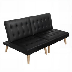 Artiss Sofa Bed Couch 2 Seater Lounge Fabric Black