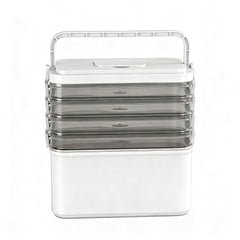Artiss 5 Tier Portable Storage Box Detachable with Handles Plastic Clear