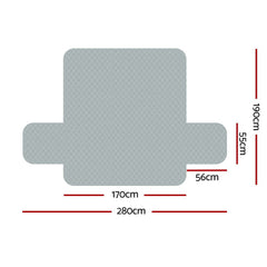 Artiss Sofa Cover Couch Covers 3 Seater Easy to Clean Grey