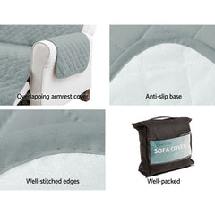 Artiss Sofa Cover Couch Covers 3 Seater Easy to Clean Grey