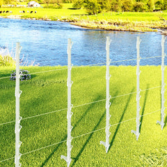 Giantz Electric Fence Posts 20pcs Electric Fence Poly White