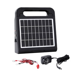 Giantz 10km Electric Fence Energiser Solar Energizer Charger Farm Animal 0.3J