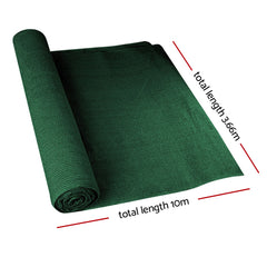 Instahut 50% Shade Cloth 3.66x10m Shade Cloth Sail Heavy Duty Shadecloth Garden Mesh Roll Green