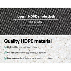 Instahut 90% Shade Cloth 3.66x30m Shadecloth Wide Heavy Duty White