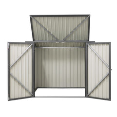 Giantz Garden Shed Wheelie Bin Storage Enclosure Outdoor Lockable Steel Cabinet