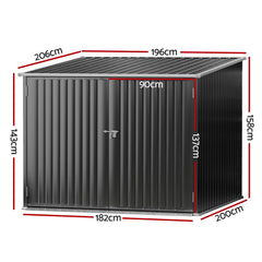 Giantz Garden Shed Sheds Outdoor Storage 2.06x1.96M Tool Workshop House Shelter