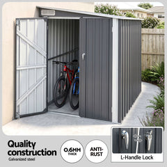 Giantz Garden Shed 118x238cm Lean To Bike Shelter Backyard Outdoor Storage