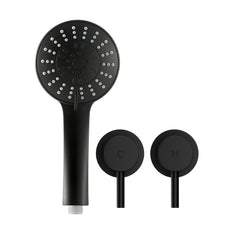 Cefito 4.5" Handheld Shower Head Round with Wall Twin Swivel Bathroom Tap
