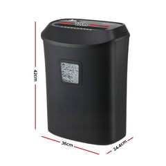 DEVANTI 25L Paper Shredder 14 Sheet P4 Cross Cut for Home Office