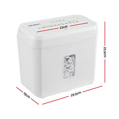 DEVANTI 8L Small Tabletop Paper Shredder 4 Sheet P4 Cross Cut Home Office