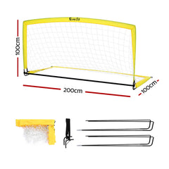 Everfit 2m Football Soccer Net Portable Goal Net Rebounder Sports Training