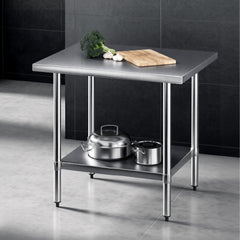 Cefito 914x762mm Stainless Steel Kitchen Bench 430