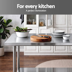 Cefito 914x762mm Stainless Steel Kitchen Bench 430