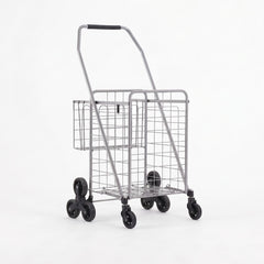 Emajin Shopping Trolley Cart Folding Aluminium Utility Cart Silver