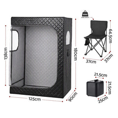 Devanti Portable Steam Sauna Tent 2 Person 1000W 3L Steamer Home SPA 60Min Timer