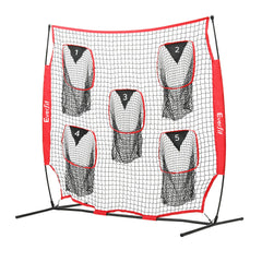 Everfit 1.8m Football Training Net 5 Target Portable Soccer Goal Nets Rebounder