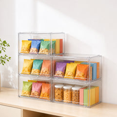 10 Pack Stackable Shoe Box Hard Transparent Acrylic Shoes Storage Container Case with Magnetic Door Multifunctional Display Organiser Each Size 37x26x20cm