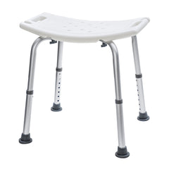Shower Chair Stable Non-Slip Bath Seat 37-52cm Height Adjustable with Shower Holder and Armrest for Elderly Medical Disabled Safety Bathroom Max Load 100kg