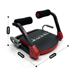 Ab Machine Ab Crunch Trainer 4-Level Adjustable Resistance Sit-Up Core Workout Equipment with 2 Resistance Bands Full Body Workout Home Gym 120kg Capacity
