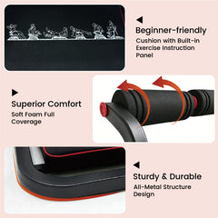 Ab Machine Ab Crunch Trainer 4-Level Adjustable Resistance Sit-Up Core Workout Equipment with 2 Resistance Bands Full Body Workout Home Gym 120kg Capacity