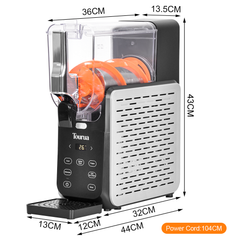 Tourua 2.8L Slushie Machine Frozen Drink Maker with 5 Preset Modes No Ice Needed Soft Ice Cream Milkshake Frappe Spiked Slushi Rinse Function 220W