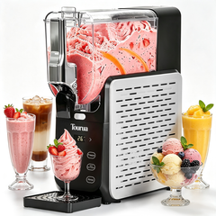 Tourua 2.8L Slushie Machine Frozen Drink Maker with 5 Preset Modes No Ice Needed Soft Ice Cream Milkshake Frappe Spiked Slushi Rinse Function 220W
