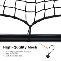 1m Football Rebounder Net Soccer Training Kickback Target Bounce Wall Detachable Metal Frame and PE Net For Passing Shooting Practice Sports Skills Trainer