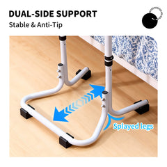 Mobility Standing Aid Aluminium Alloy Handrail Adjustable Height with Non-Slip Base for Seniors and Pregnant Women Couch Assistance Bearing Capacity 100kg