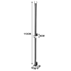 4 Pack String Light Poles 113cm Height Wall-Mounted Lighting Brackets Outdoor Metal Hanging Light Poles with Fixing Clips for Patio Deck Fence Garden