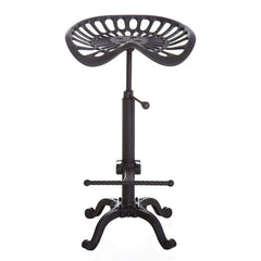 Adjustable Bar Stool Kitchen Swivel Counter Barstool Dinning Chair Hip Curve Design Tractor Seat Stool Cast Iron 56-74cm for Dinning Cafe Outdoor Indoor
