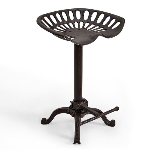 Adjustable Bar Stool Kitchen Swivel Counter Barstool Dinning Chair Hip Curve Design Tractor Seat Stool Cast Iron 56-74cm for Dinning Cafe Outdoor Indoor