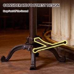 Adjustable Bar Stool Kitchen Swivel Counter Barstool Dinning Chair Hip Curve Design Tractor Seat Stool Cast Iron 56-74cm for Dinning Cafe Outdoor