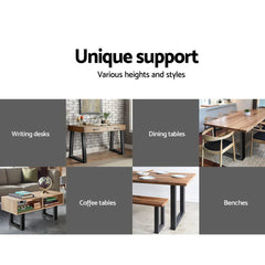 Artiss Metal Table Legs DIY Rectangular 40X30CM Set of 2