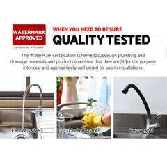 Cefito Kitchen Mixer Tap Mixer Round Sink Faucet Basin Laundry Black