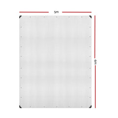 Instahut Tarp Tarpaulin 5x6m Canvas Heavy Duty Camping Cover Clear