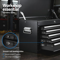 GIANTZ 5 Drawer Tool Chest Box Cabinet Lockable Garage Storage Organiser Black