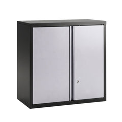 Giantz Steel Tool Cabinet Wall Mount Adjustable Shelf Garage Storage Lockable Black Grey