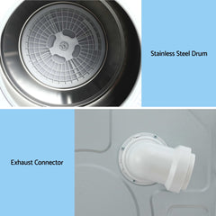 Devanti 6kg Tumble Dryer, Intelligent Touch Screen Clothes Dryer with 4 Drying Modes Stainless Steel Drum, 54x60x67.5cm