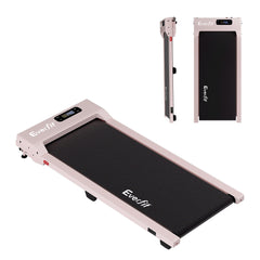 Everfit 3 in 1 Walking Pad Treadmill 12% Incline Under Desk Treadmills for Home Gym With 38cm Wide Belt Pink
