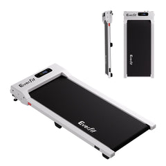Everfit 3 in 1 Walking Pad Treadmill 12% Incline Under Desk Treadmills for Home Gym With 38cm Wide Belt White