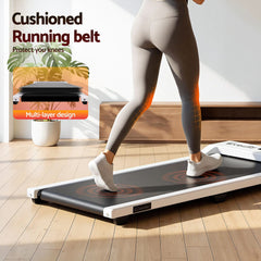 Everfit 3 in 1 Walking Pad Treadmill 12% Incline Under Desk Treadmills for Home Gym With 38cm Wide Belt White