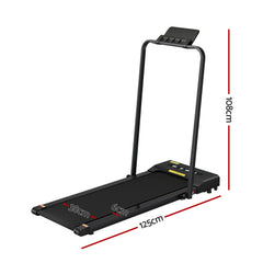 Everfit 2 in 1 Treadmill Electric Walking Pad Under Desk Home Gym Fitness 380mm Black