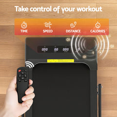 Everfit 2 in 1 Treadmill Electric Walking Pad Under Desk Home Gym Fitness 380mm Black