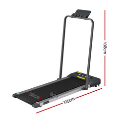 Everfit 2 in 1 Treadmill Electric Walking Pad Under Desk Home Gym Fitness 380mm Grey