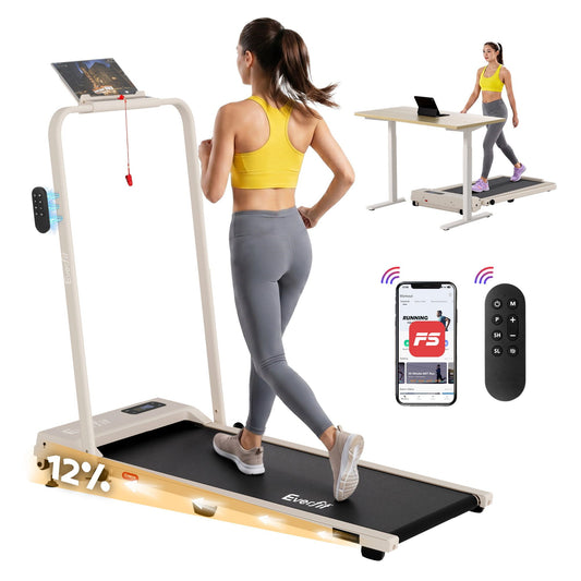 Everfit 3 in 1 Walking Pad Treadmill 12% Incline Under Desk Foldable Treadmills for Home Gym With 38cm Wide Belt APP Control