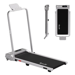 Everfit 3 in 1 Walking Pad Treadmill 12% Incline Foldable Under Desk Treadmills for Home Gym With 38cm Wide Belt Silver