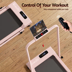 Everfit 3 in 1 Walking Pad Treadmill 12% Incline Under Desk Treadmills for Home Gym With 38cm Wide Belt APP Control