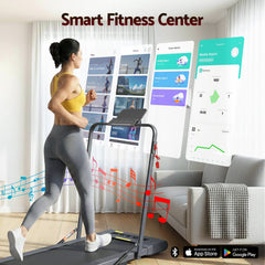 Everfit 2 in 1 Treadmill Electric Walking Pad Under Desk Home Gym Fitness 400mm Grey